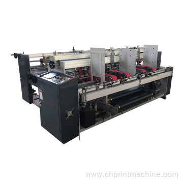 Semiautomatic 2 pieces carton box folding gluing machine